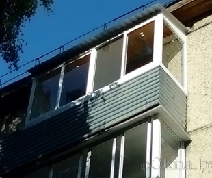 Балконная рама из алюминия. Логойск. №7